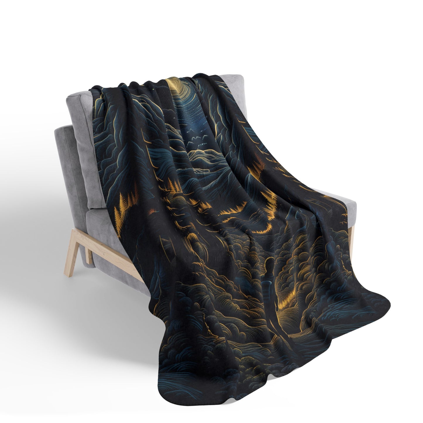 Mystic Moonlight - Fleece Sherpa Blanket