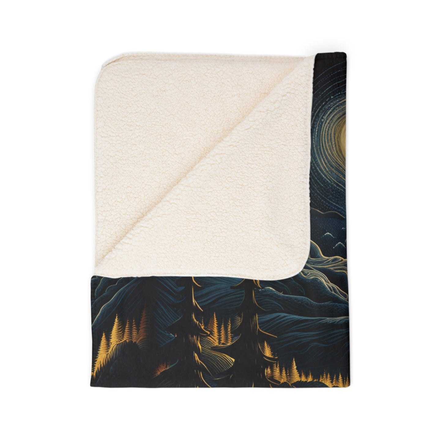 Mystic Moonlight - Fleece Sherpa Blanket