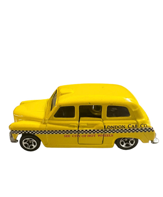 96' Vintage *Hot Wheels* London Taxi  Cab/ Collector #619/ Yellow/ Loose