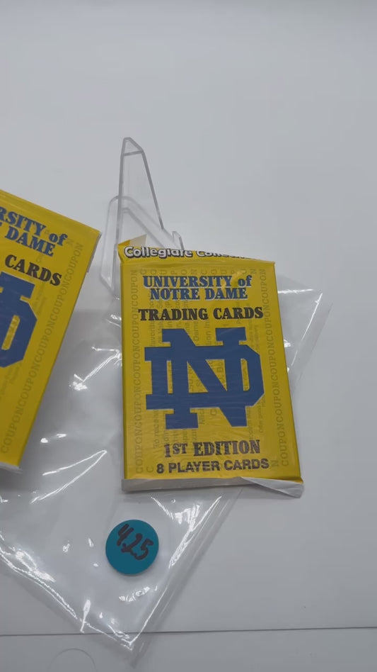 Collegiate Collection University of Notre Dame Trading Cards 1st Edition Pack Set (2)